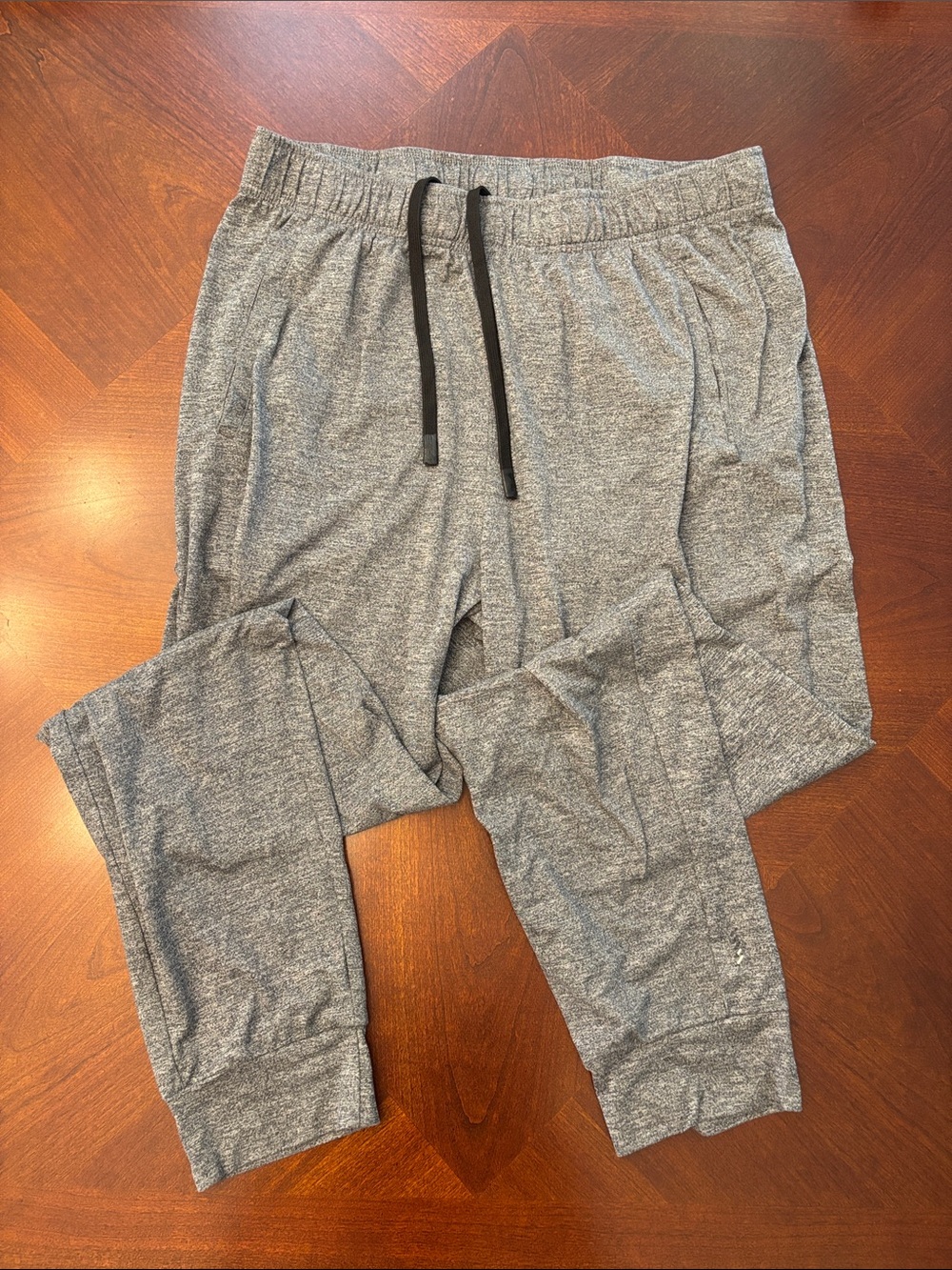 Balance Collection Gray Heather Jogger Sweatpants with Black Drawstring